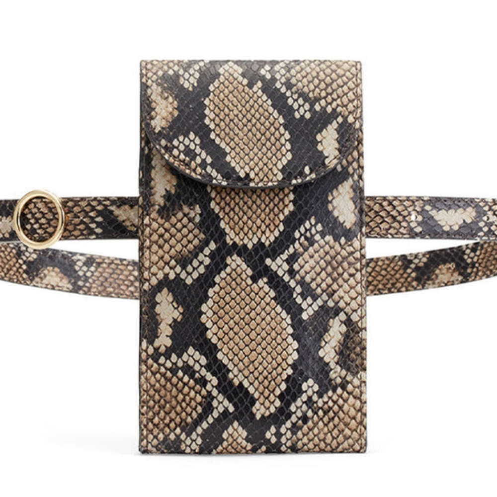 Cuyana Convertible Belt Bag Snake Pattern